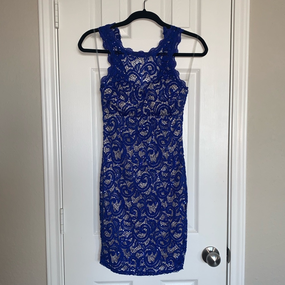 Sleeveless sequin lace mini dress homecoming prom